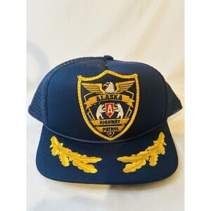 Vintage Alaska Highway Patrol Hat 80s Trucker w/ Patch